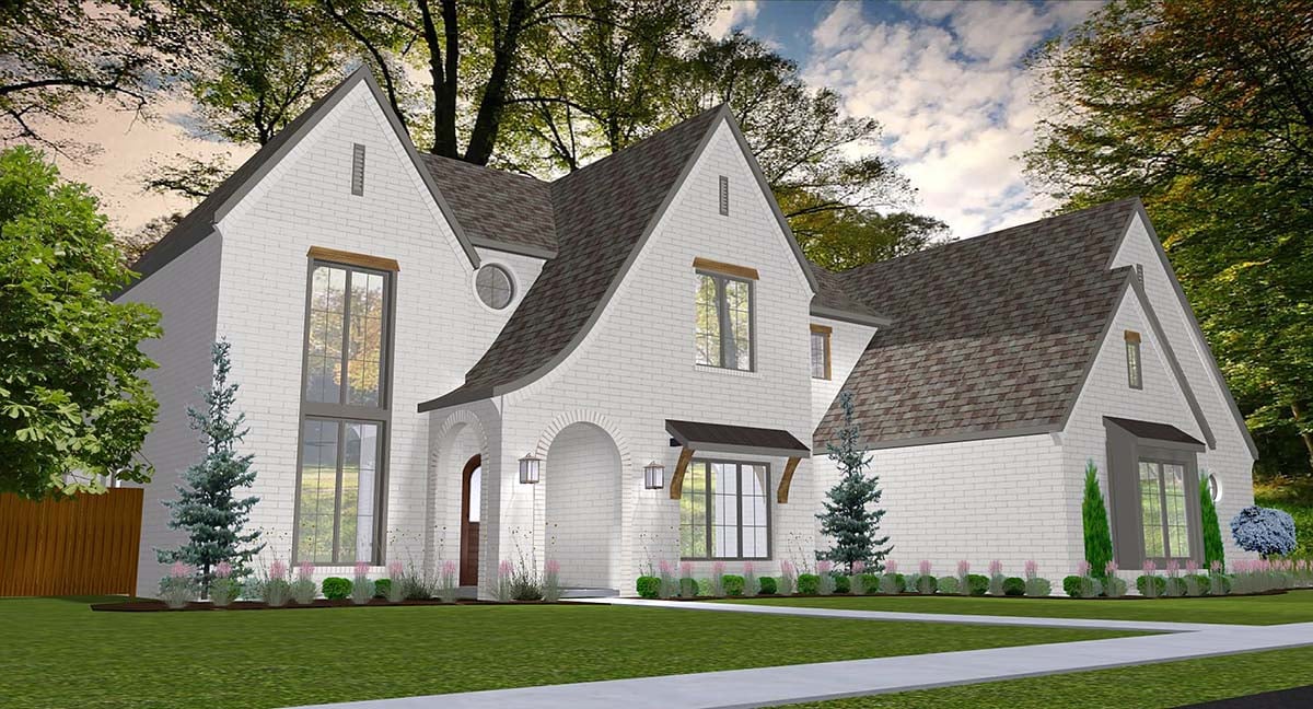 Traditional, Tudor Plan with 3438 Sq. Ft., 4 Bedrooms, 4 Bathrooms, 3 Car Garage Picture 2