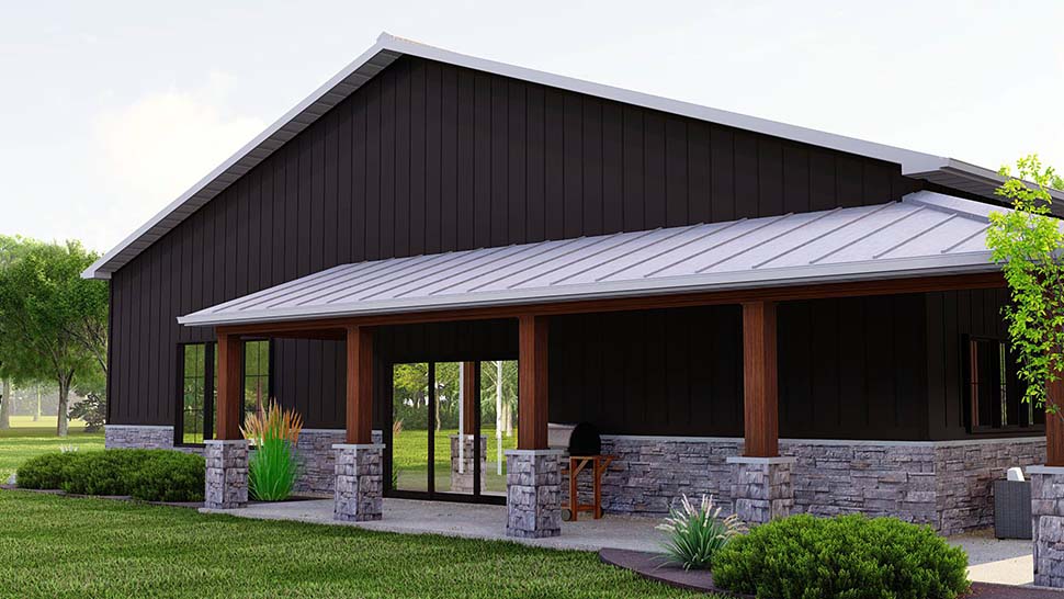 Barndominium, Country Plan with 1945 Sq. Ft., 1 Bedrooms, 3 Bathrooms, 2 Car Garage Picture 5