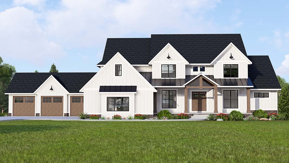 House Plan 43933 - Craftsman Style with 5386 Sq Ft, 5 Bed, 4 Bath |  COOLhouseplans.com, image size:1200x675