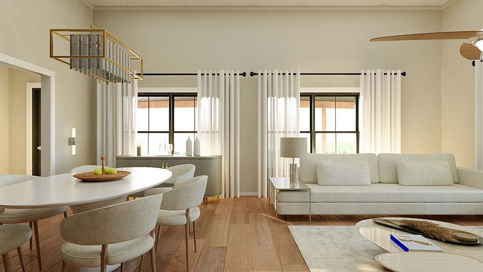 Barndominium, Country, Ranch Plan with 896 Sq. Ft., 2 Bedrooms, 1 Bathrooms, 2 Car Garage Picture 8