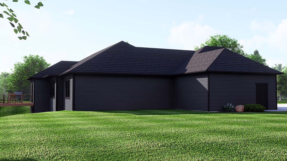 Country, Traditional Plan with 2178 Sq. Ft., 3 Bedrooms, 3 Bathrooms, 3 Car Garage Picture 3