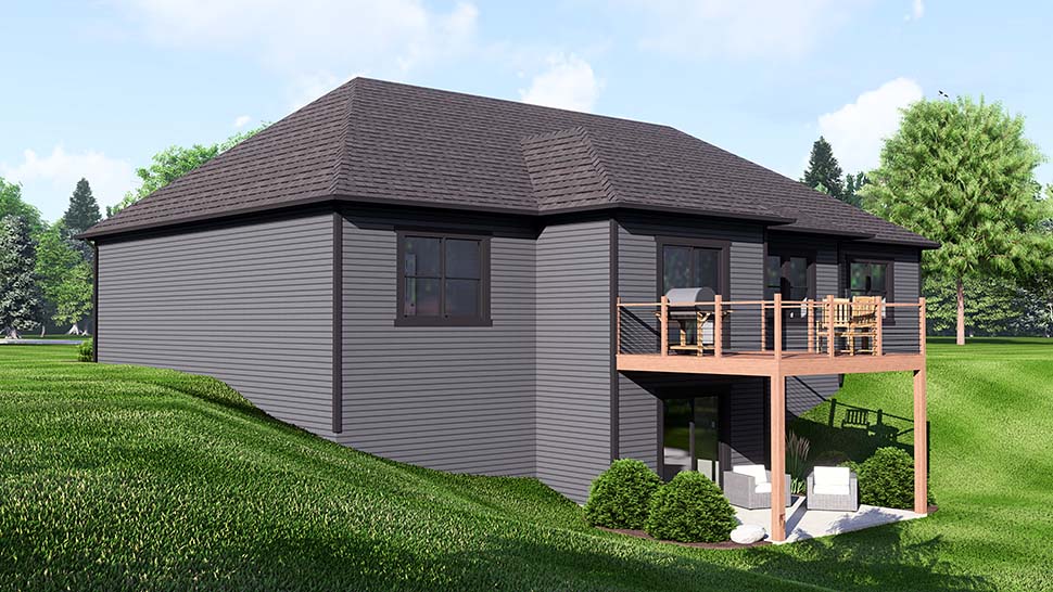 Country, Traditional Plan with 2178 Sq. Ft., 3 Bedrooms, 3 Bathrooms, 3 Car Garage Picture 4