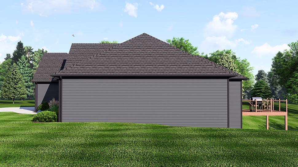 Country, Traditional Plan with 2178 Sq. Ft., 3 Bedrooms, 3 Bathrooms, 3 Car Garage Picture 5
