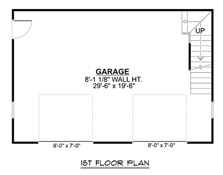 Craftsman, Traditional 2 Car Garage Apartment Plan 43946 First Level Plan