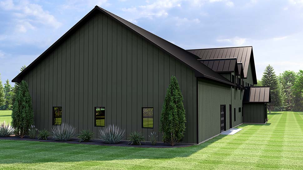 Barndominium, Country Plan with 6218 Sq. Ft., 5 Bedrooms, 4 Bathrooms, 5 Car Garage Picture 7