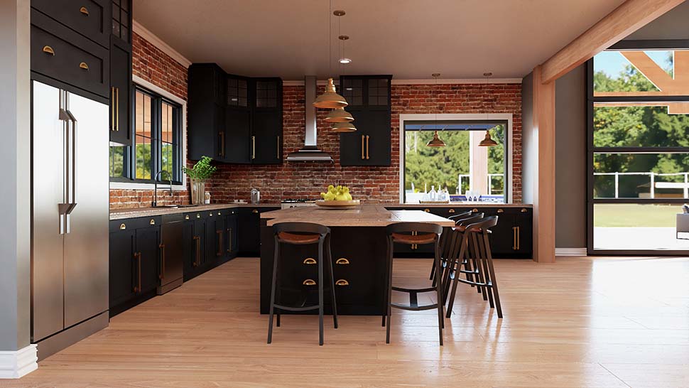 Barndominium, Country Plan with 6218 Sq. Ft., 5 Bedrooms, 4 Bathrooms, 5 Car Garage Picture 9