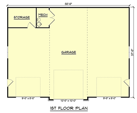 Contemporary, Craftsman 3 Car Garage Plan 43992 First Level Plan