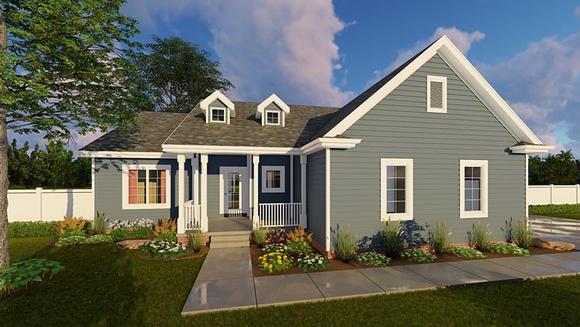 One-Story, Traditional House Plan 44009 with 3 Beds, 2 Baths, 2 Car Garage Elevation