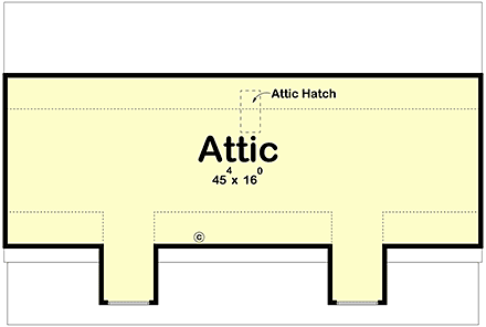 2 Car Garage Plan 44057 Second Level Plan