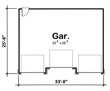 3 Car Garage Plan 44089 First Level Plan