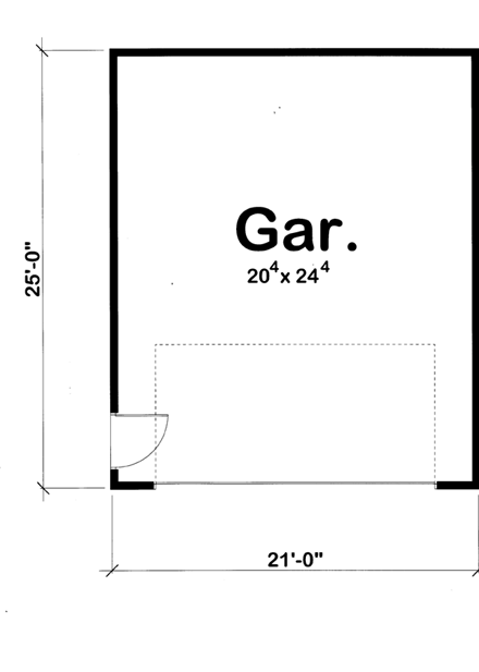 2 Car Garage Plan 44106 First Level Plan