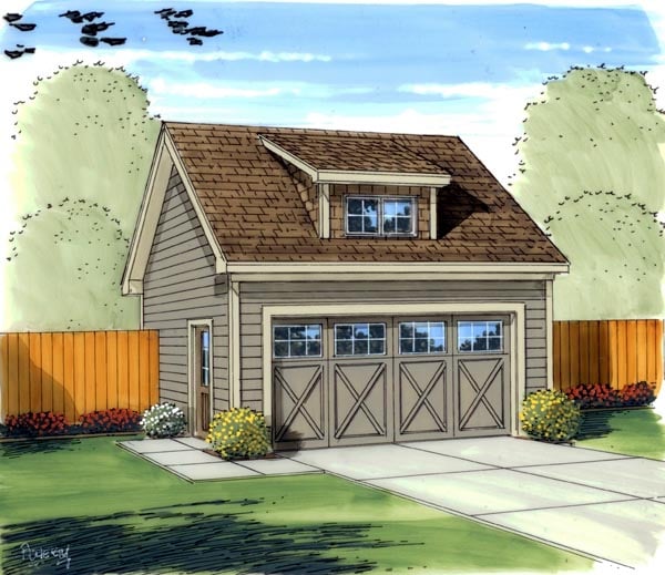 Garage Plan 44106 - 2 Car Garage