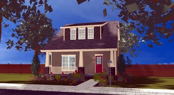 Bungalow, Cottage, Craftsman House Plan 44107 with 2 Beds, 3 Baths Elevation