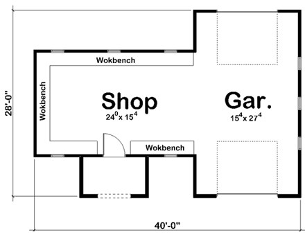 Farmhouse, Traditional 1 Car Garage Plan 44137 First Level Plan
