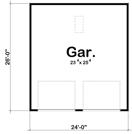 Craftsman, Traditional 2 Car Garage Plan 44152 First Level Plan