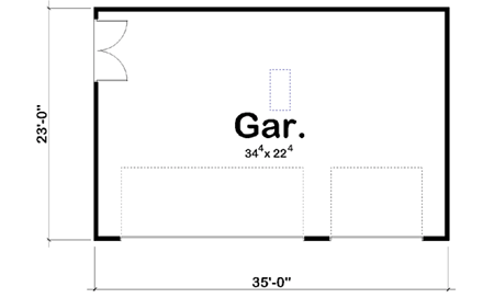 Garage Plan 44153 - 3 Car Garage Traditional Style | COOLhouseplans.com