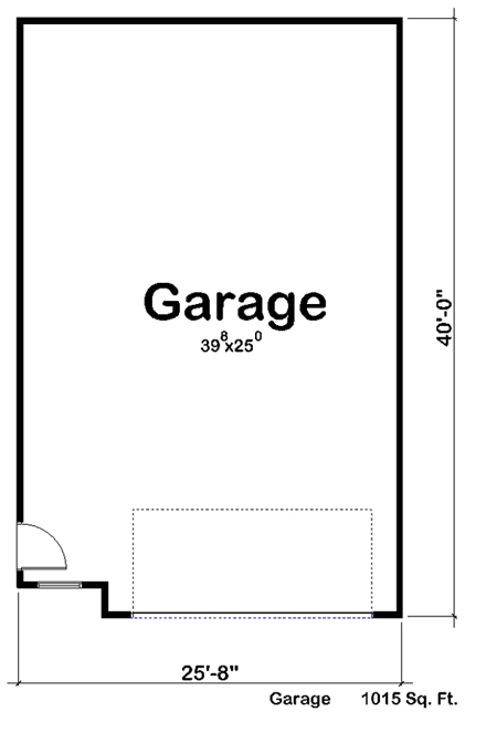 Traditional 2 Car Garage Plan 44157 First Level Plan