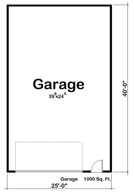 Traditional 4 Car Garage Plan 44158 First Level Plan