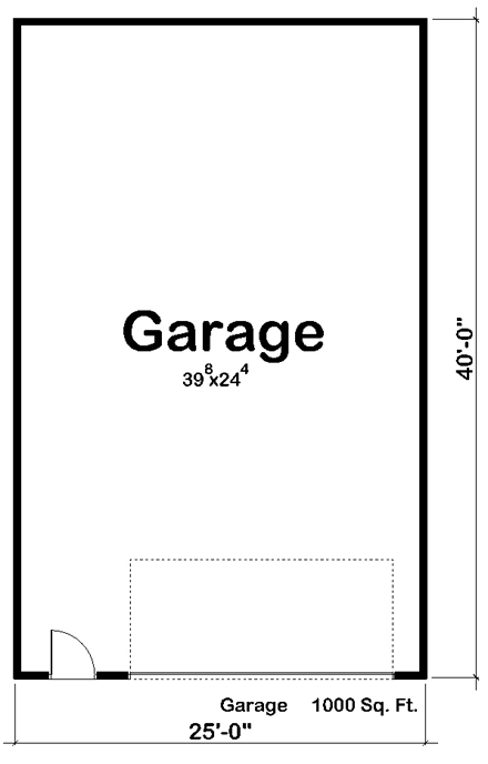 Traditional 4 Car Garage Plan 44159 First Level Plan