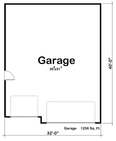 Traditional 3 Car Garage Plan 44160 First Level Plan