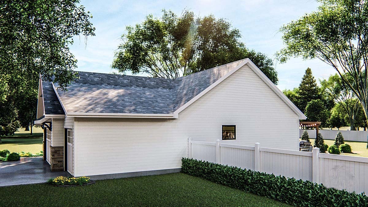 Cottage, Ranch, Traditional Plan with 1701 Sq. Ft., 3 Bedrooms, 2 Bathrooms, 3 Car Garage Picture 2