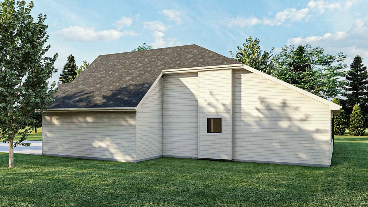 Traditional Plan with 1568 Sq. Ft., 3 Bedrooms, 2 Bathrooms, 3 Car Garage Picture 2