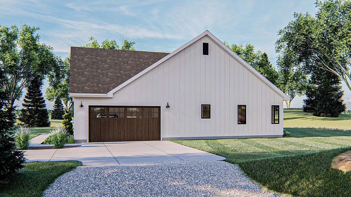Contemporary, Farmhouse Plan with 2076 Sq. Ft., 3 Bedrooms, 3 Bathrooms, 2 Car Garage Picture 2