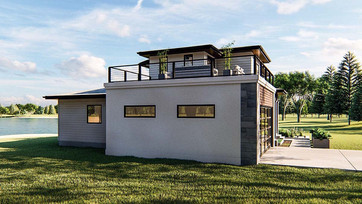 Contemporary, Modern Plan with 2499 Sq. Ft., 4 Bedrooms, 3 Bathrooms, 2 Car Garage Picture 3