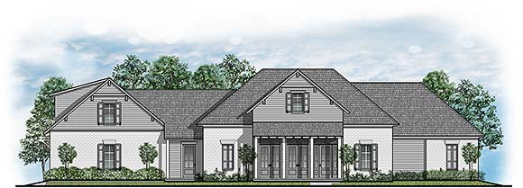 Cottage, Country, Craftsman, Farmhouse, Southern, Southwest, Traditional House Plan 44309 with 3 Beds, 5 Baths, 3 Car Garage Elevation