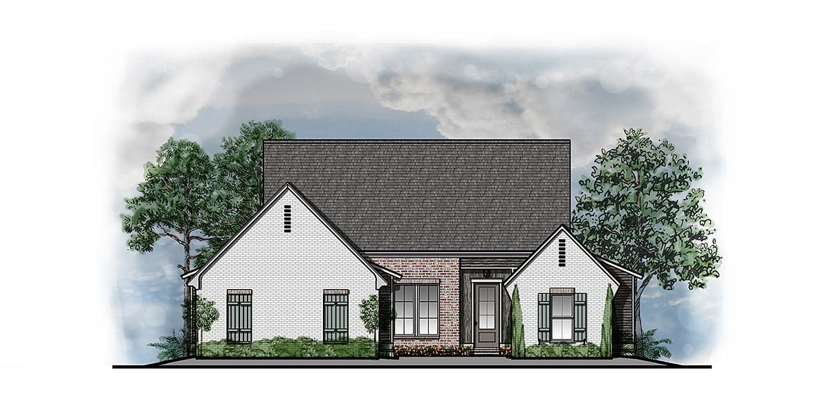 Country, European, Southern, Southwest, Traditional House Plan 44326 with 3 Beds, 3 Baths, 2 Car Garage Elevation