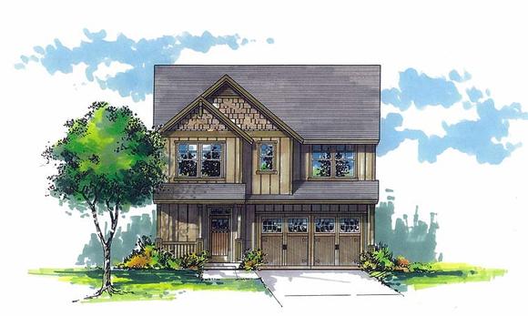 Traditional House Plan 44503 with 4 Beds, 3 Baths, 2 Car Garage Elevation
