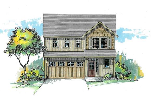 Colonial, Craftsman, Southern House Plan 44504 with 4 Beds, 3 Baths, 2 Car Garage Elevation