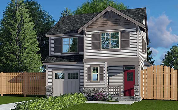 Craftsman, Southern, Traditional House Plan 44507 with 3 Beds, 3 Baths, 1 Car Garage Elevation