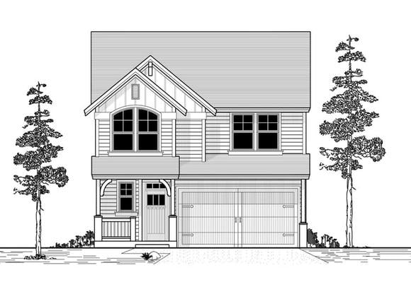 Country, Traditional House Plan 44625 with 5 Beds, 3 Baths, 2 Car Garage Elevation