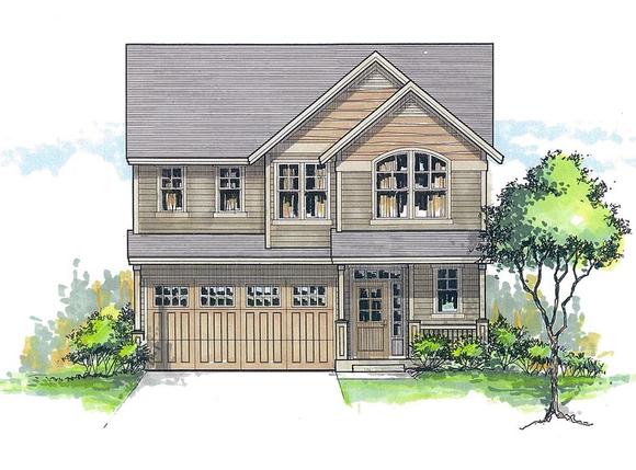 Country, Traditional House Plan 44627 with 4 Beds, 3 Baths, 2 Car Garage Elevation