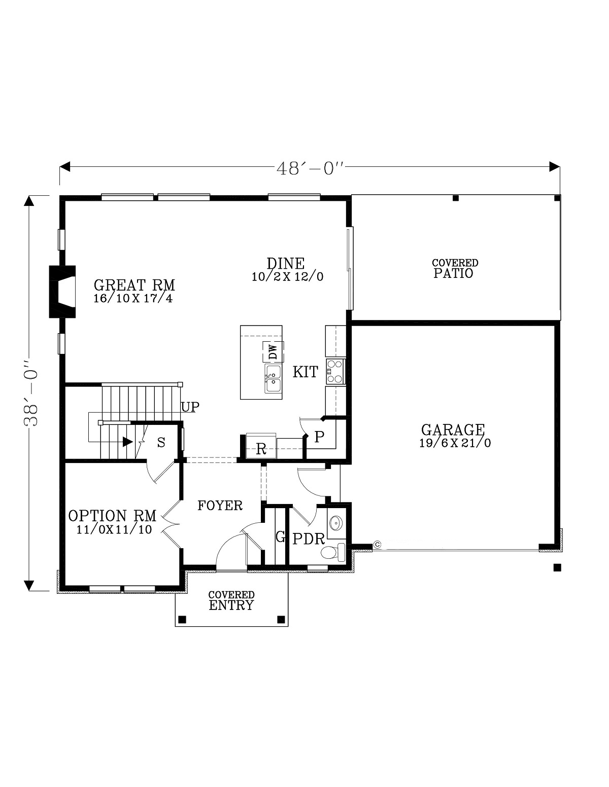 House Plan 44632 Traditional Style with 2408 Sq Ft, 3 Bed, 2 Ba
