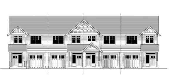 Multi-Family Plan 44637 with 12 Beds, 12 Baths, 4 Car Garage Elevation
