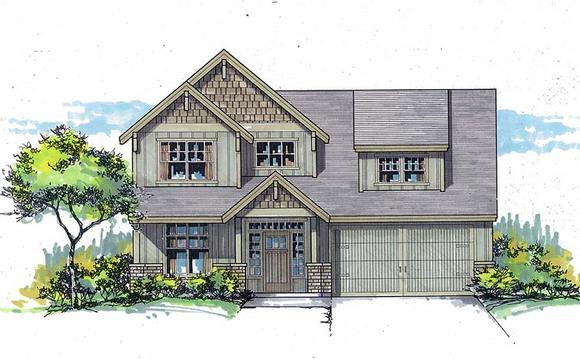 Country, Craftsman, Traditional House Plan 44692 with 3 Beds, 3 Baths, 2 Car Garage Elevation
