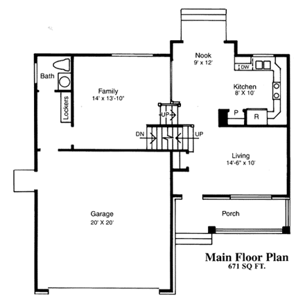 Country House Plan 44801 with 3 Beds, 3 Baths, 2 Car Garage First Level Plan