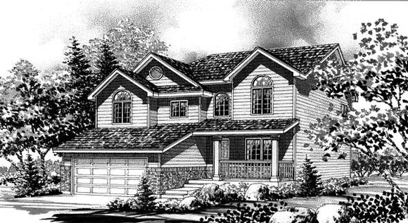 Country House Plan 44801 with 3 Beds, 3 Baths, 2 Car Garage Elevation