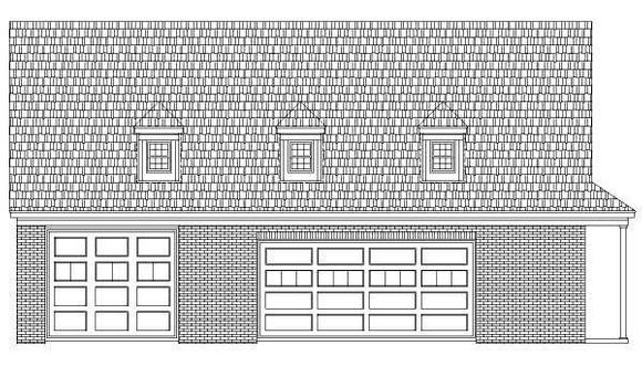 4 Car Garage Plan 44918 Elevation