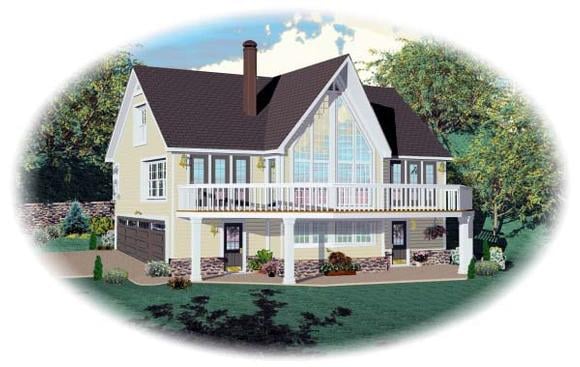 Country House Plan 44919 with 3 Beds, 3 Baths, 2 Car Garage Elevation