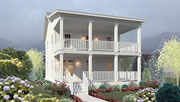 Traditional House Plan 44920 with 3 Beds, 2 Baths Elevation