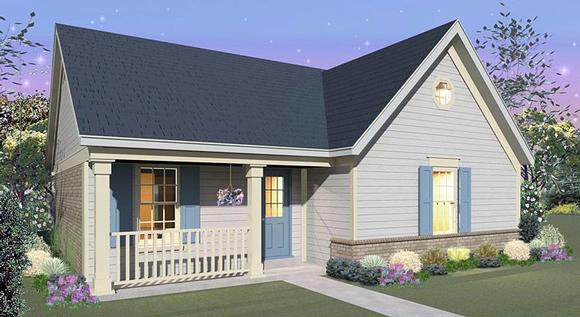 Country House Plan 44928 with 3 Beds, 2 Baths Elevation
