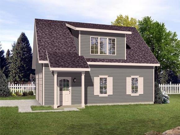 Country, Traditional 2 Car Garage Plan 45119 Elevation
