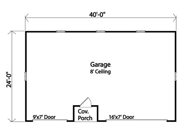 3 Car Garage Plan 45127 Level One