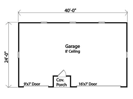 3 Car Garage Plan 45127 First Level Plan