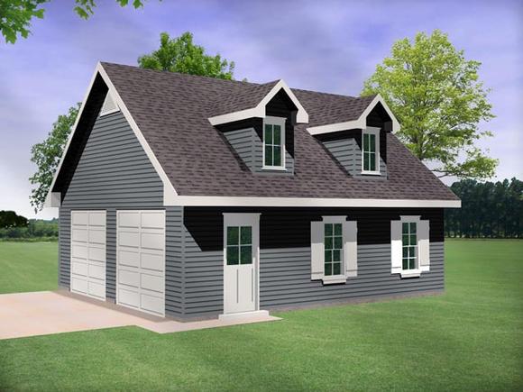 2 Car Garage Plan 45143 Elevation