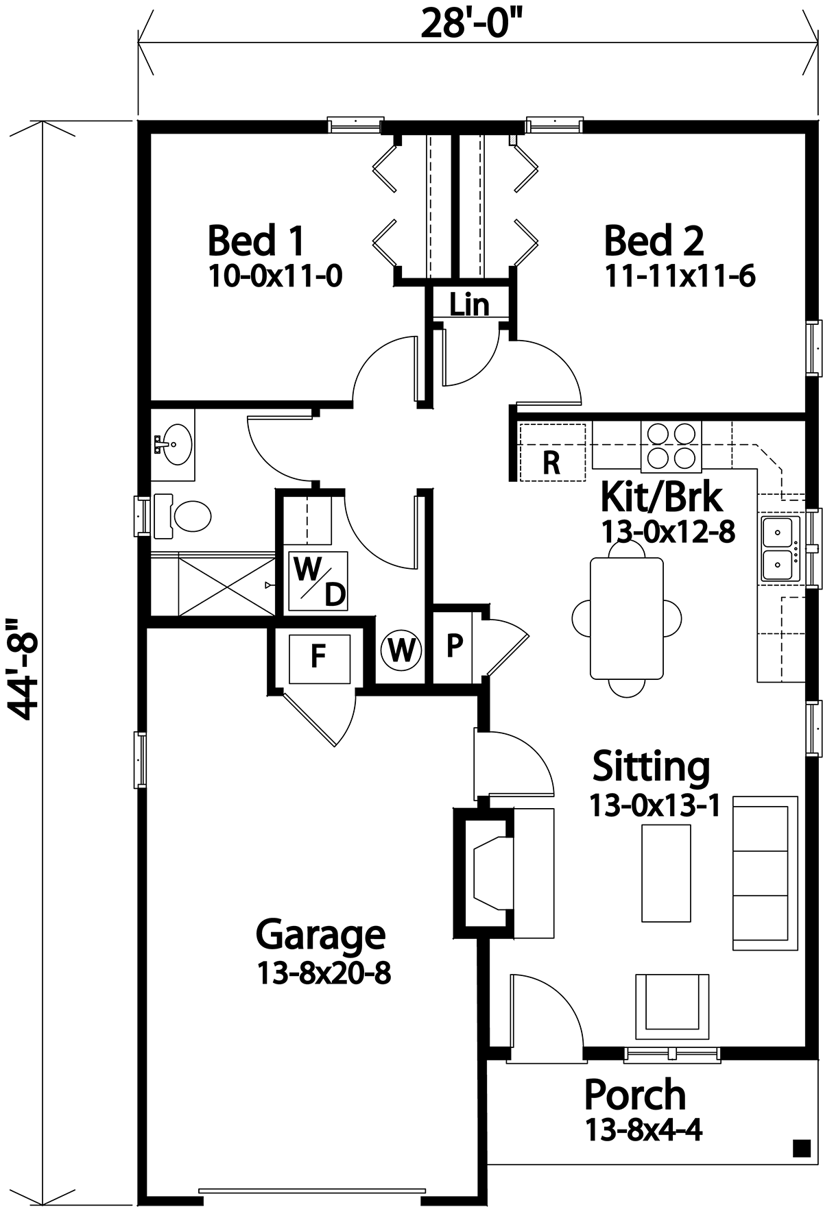 2 Bedroom 1 Story Floor Plans Www resnooze