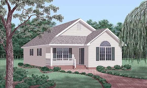 Traditional House Plan 45262 with 3 Beds, 2 Baths Elevation